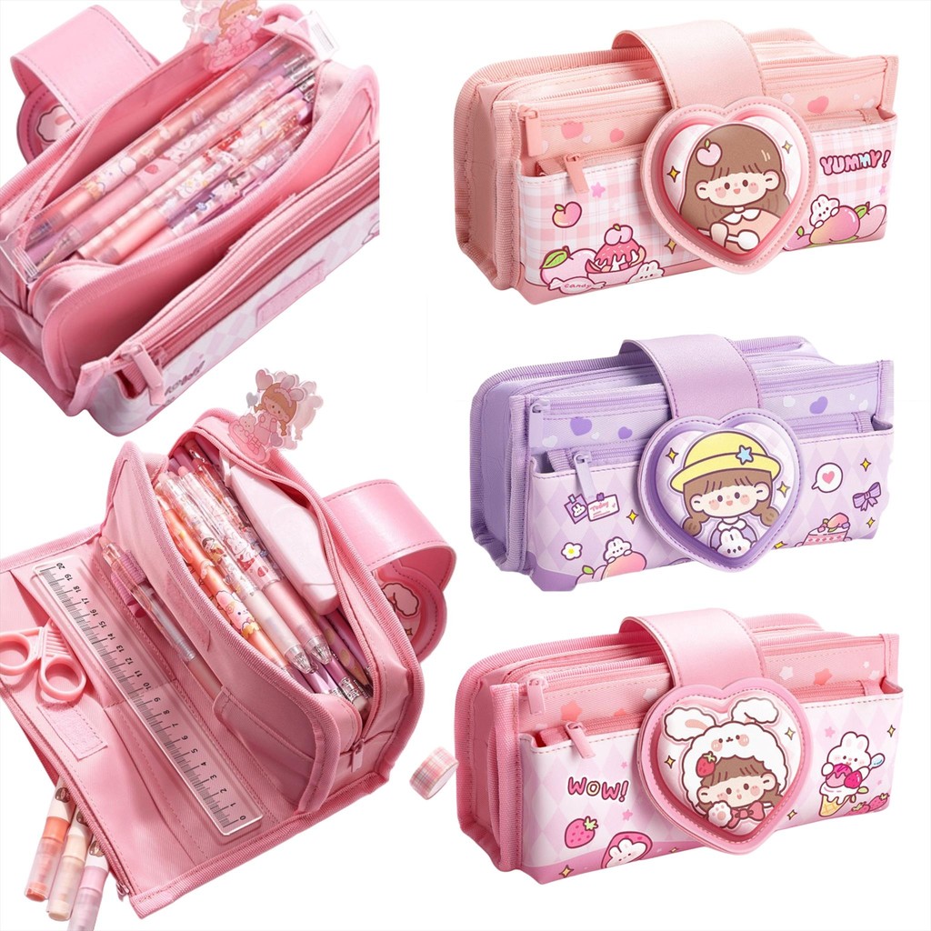 

MW023 Tempat Pensil Yummy Girl Kuliah Pencil Case Bolpoin Kotak Dompet Pouch Stationary Alat Tulis TK SD SMP
