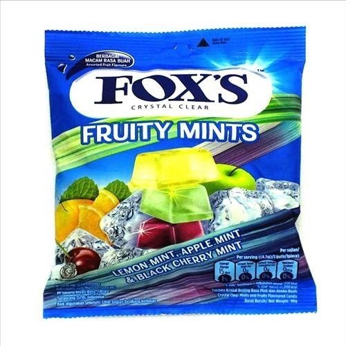 

FOXS FRUITY MINTS 90G PER BUNGKUS