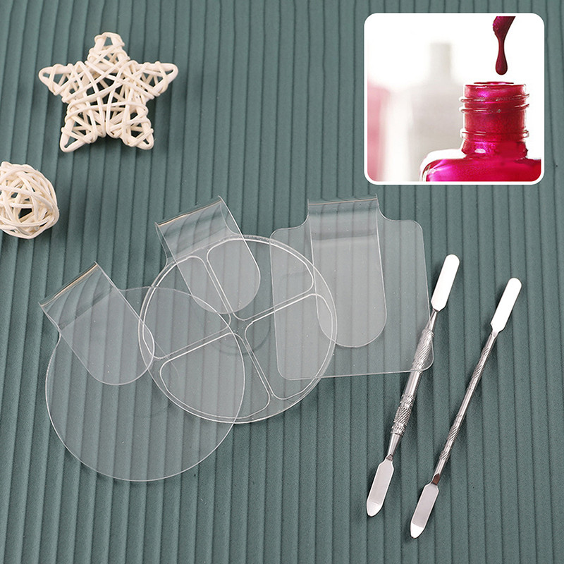 

Acrylic Clear Makeup Palette Clear Nail Stamping Plates Polish Gel Mixing Stainless Steel Spatula Foundation Color Palette