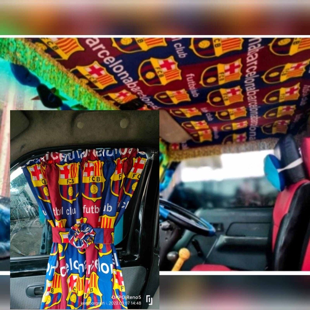 KAIN PLAFON ATAP KABIN MOBIL SATU SET TIRAI PINTU TRUK HINO FUSO SEJENISNYA