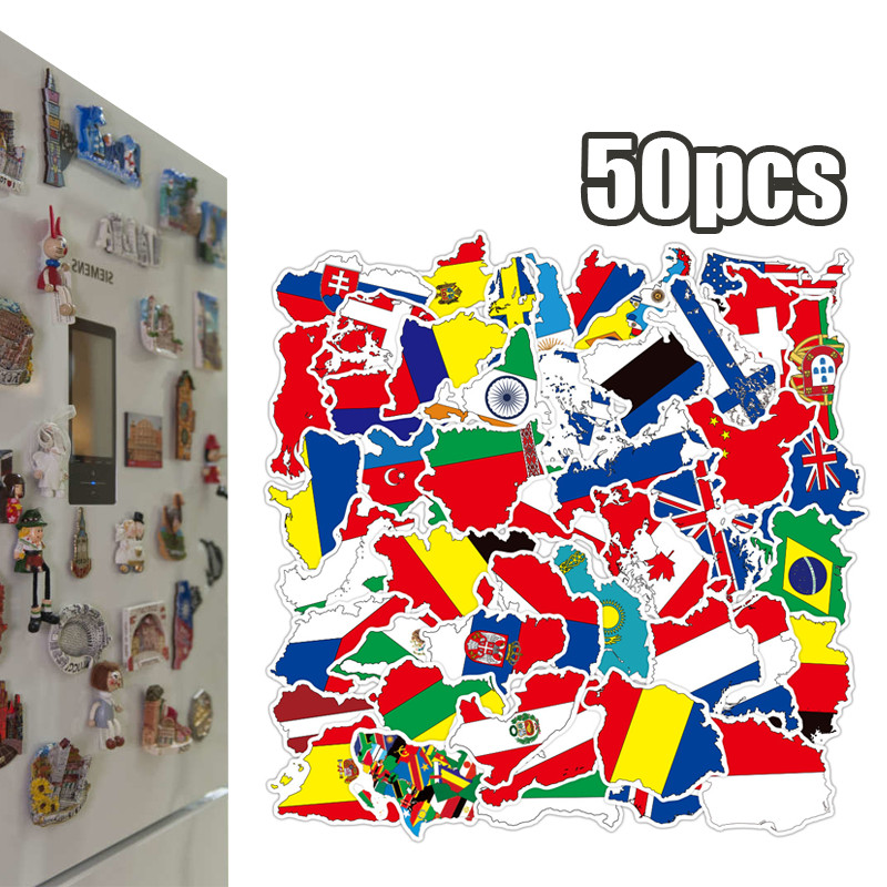 

Sticker Pack World Map Flag 1 | Sticker Tumbler | Stiker Laptop Koper Helm