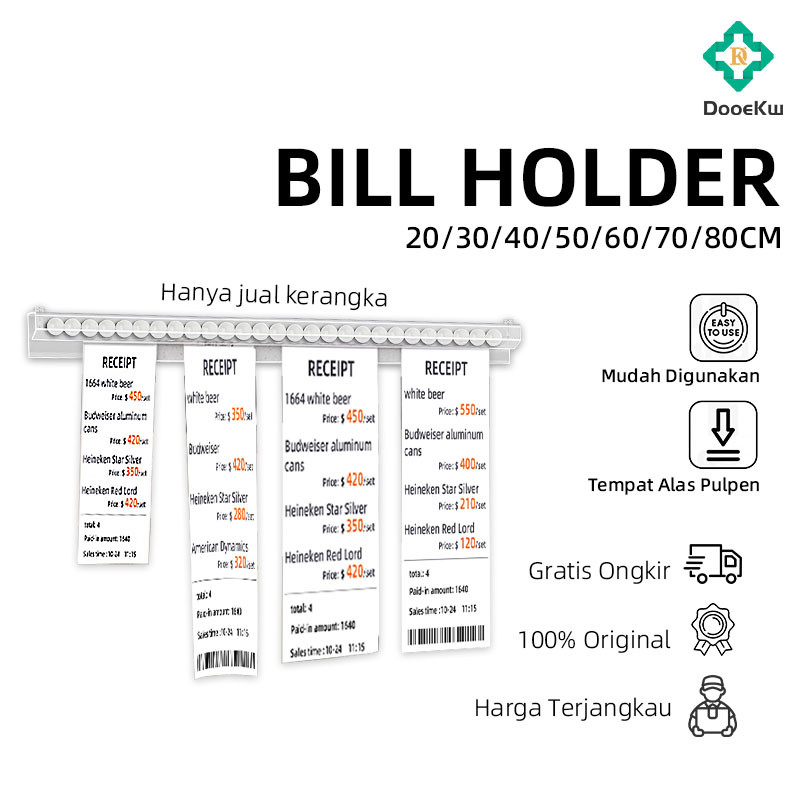 

Bill Holder / Capitan Nota Akrilik / Receipt Holder / Penjepit Kertas Bon Bill