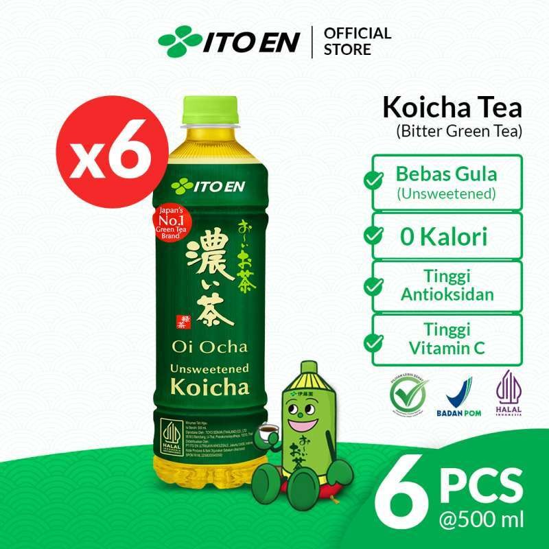 

ITO EN Koicha Green Tea No Sugar 500ml 6 pcs - Teh Hijau Jepang Tanpa Gula Sehat Antioksidan