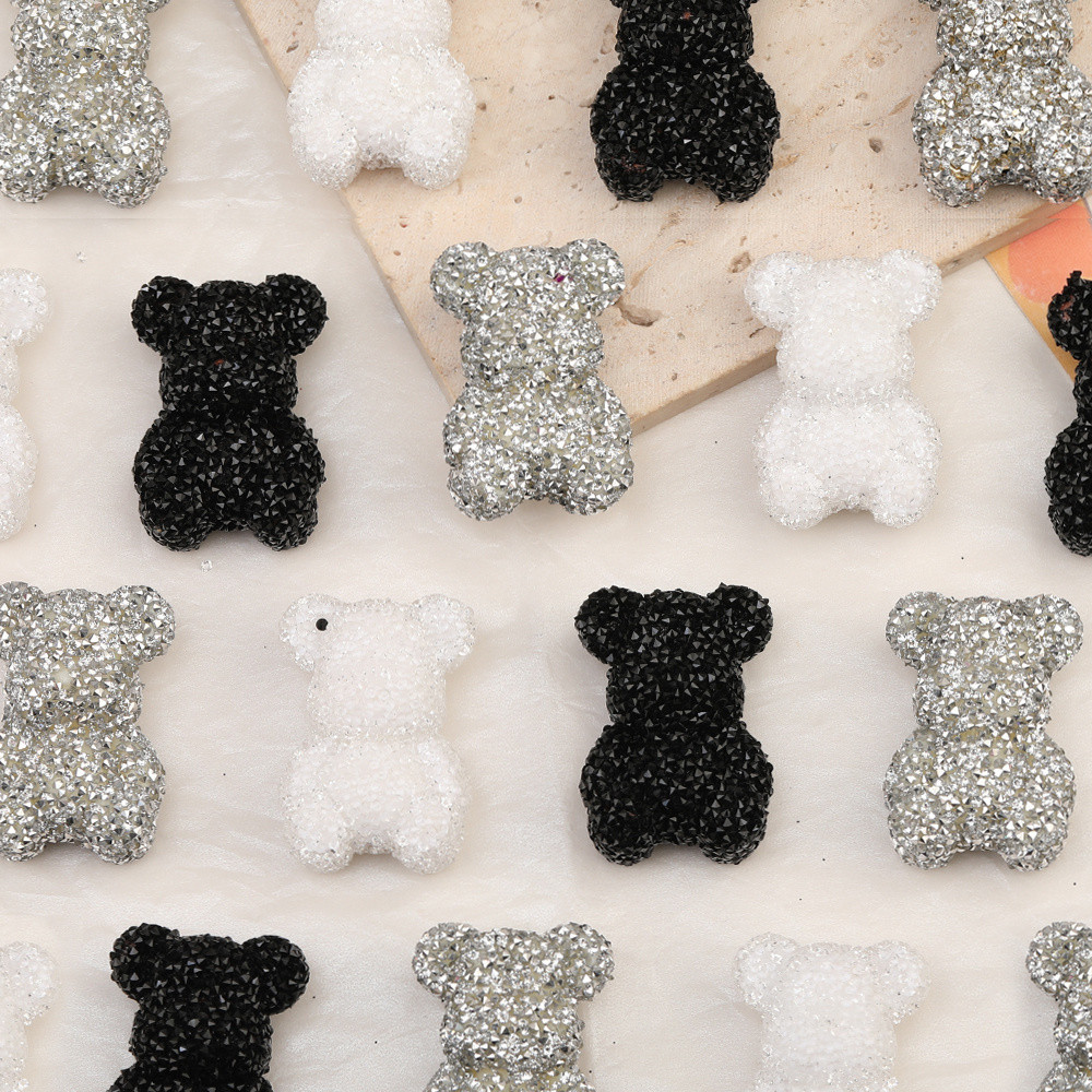 

Cordial Design 30Pcs 24*35MM DIY Bead Making/Hand Made/Rhinestone Effect/Bear Shape/Acrylic Bead/Jewelry Findings & Components
