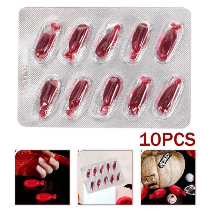 PROMO Isi 10 Darah Palsu Kapsul Darah Palsu Buat Prank Fake Blood Make Up Darah Palsu Buat Prank Mim