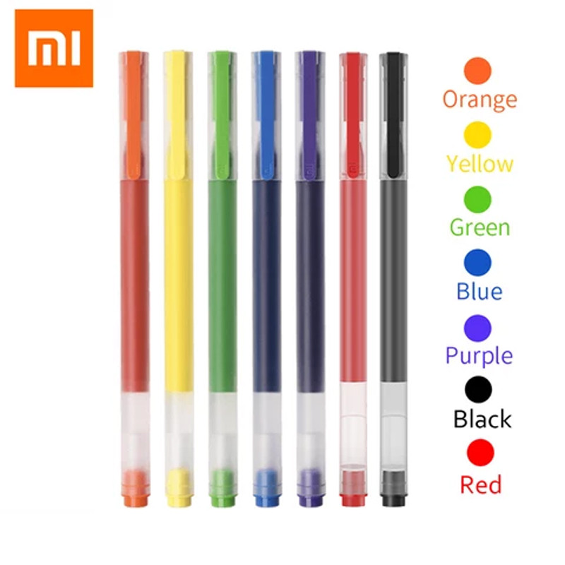 

NEW Xiaomi Mijia Super Durable Colorful Writing Sign Pen 7 Colors Mi Pen 0.5mm Gel pen Signing Pens For School Office Drawing