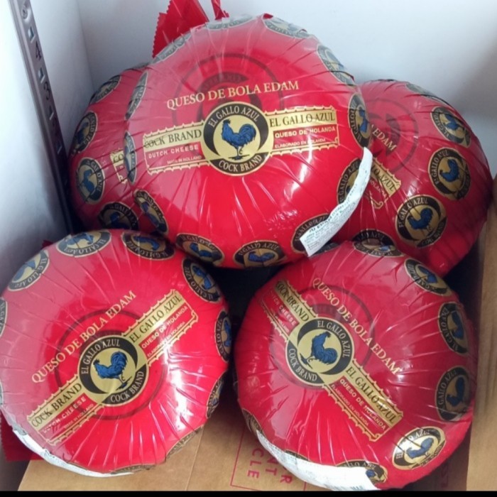 

keju edam ayam emas - stengah bulatan