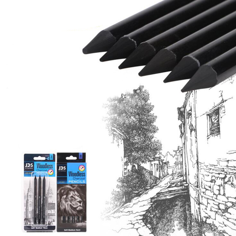 

Woodless Pencil Set Black Woodless Graphite Drawing Sketching Painting Tools Gift for Artist Art Stationery
