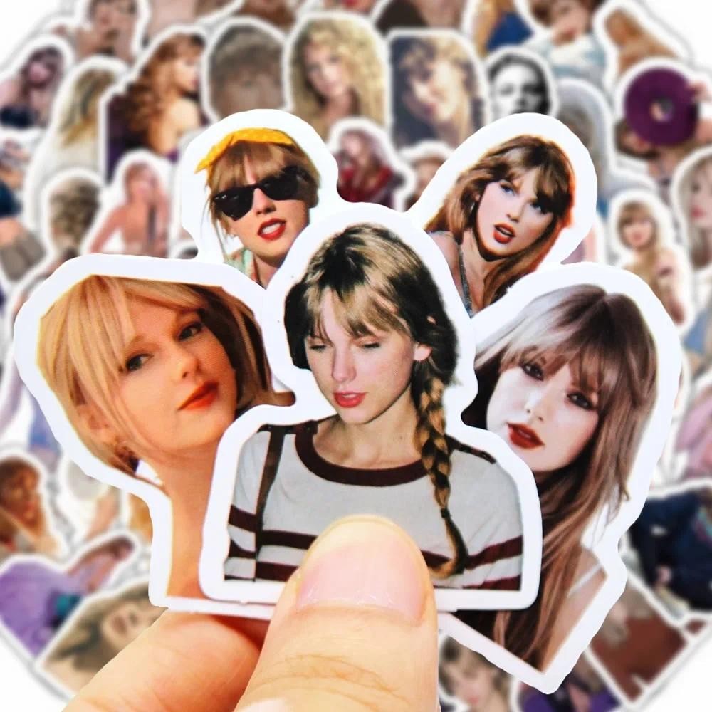 

10/50/100 Pcs for Taylors Stickers Swift Scrapbooking Kawaii Adhesives Classic Stationery Items Cute Kids Stationary Aesthetic