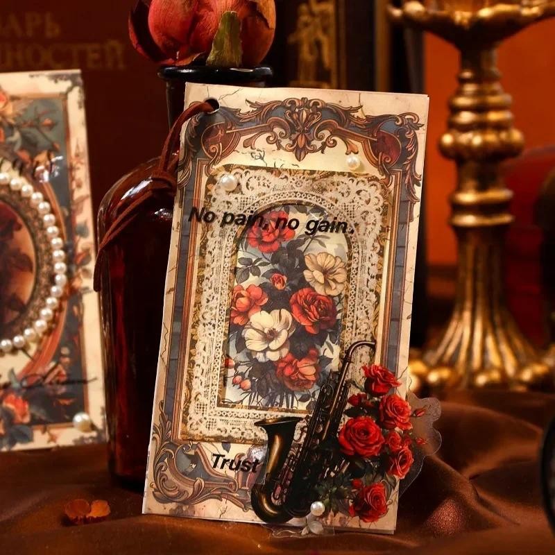 

30Pieces baroque Style Collage Pads Notebooks Writing Pads Scrapbook Cut 159*84MM Material Paper Bach conjecture Retro