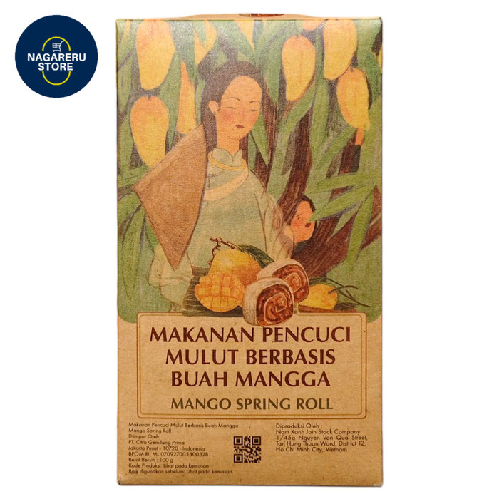 

Nam xanh mango spring roll (makanan pencuci mulut berbasis buah mangga) 100gr
