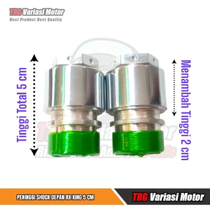Peninggi Shock Depan RX King Panjang Total 5 cm Tinggi 2 cm