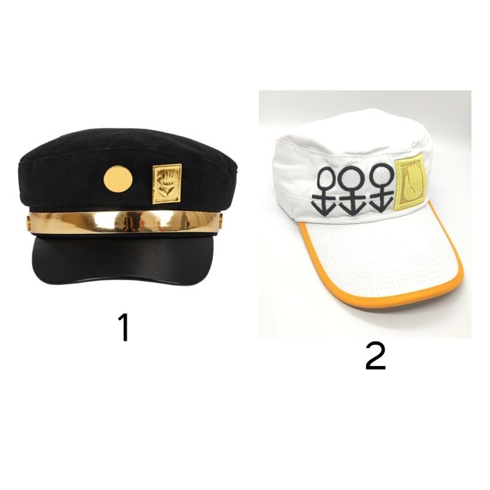 Topi cosplay anime jojo bizarre adventure kujo jotaro hitam ada pin