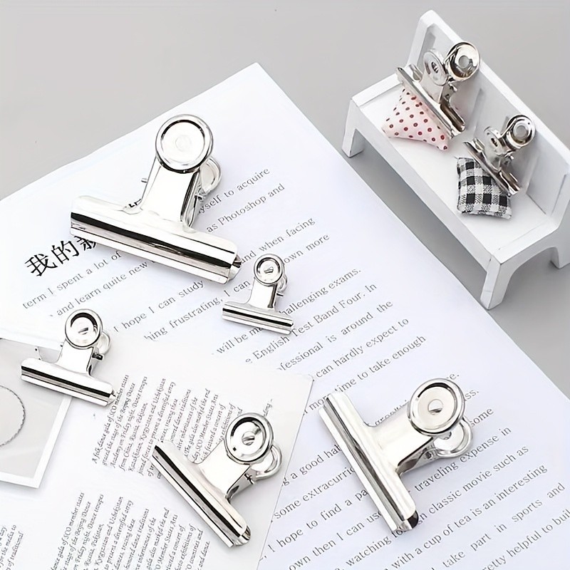 

50pcs/set Metal Round head Stainless Steel Clip Ticket Holder Paper Clip High Quality Office Supplies Student supplies