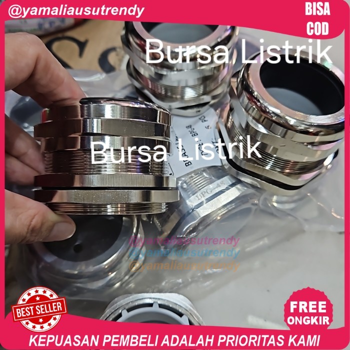 Brass Cable Gland BPG 36 / 42 / 48 kabel Glen nickel - BPG-48