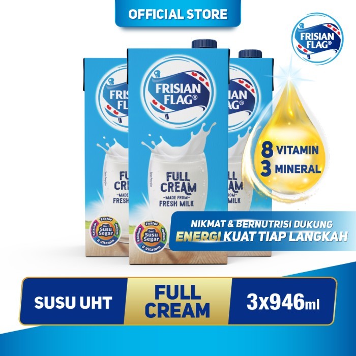 

Frisian Flag Purefarm Susu UHT Fullcream 946ml [3 pcs]