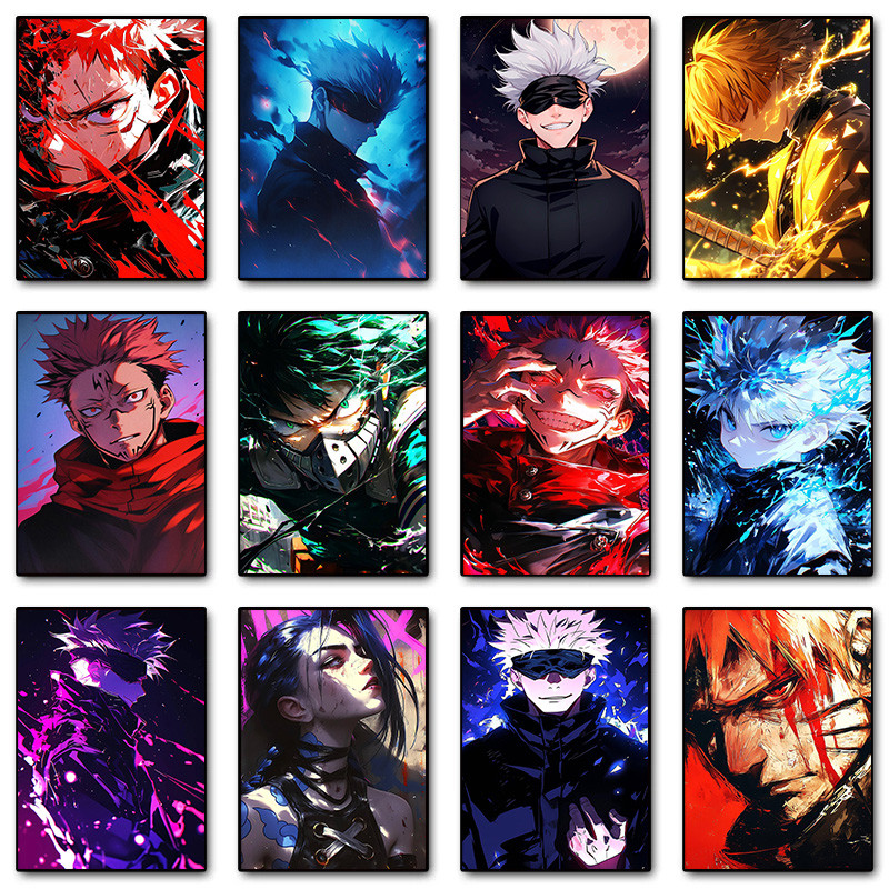 

Japanese Anime Satoru Gojo Jujutsu Kaisen Poster Print Wall Art Pictures Canvas Painting Living Room Bedroom Home Decor Gift