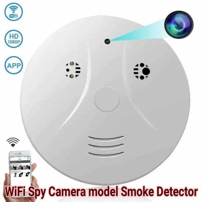 Wifi Spy Camera model Smoke Detector - Pantau Live jarak jauh lewat HP