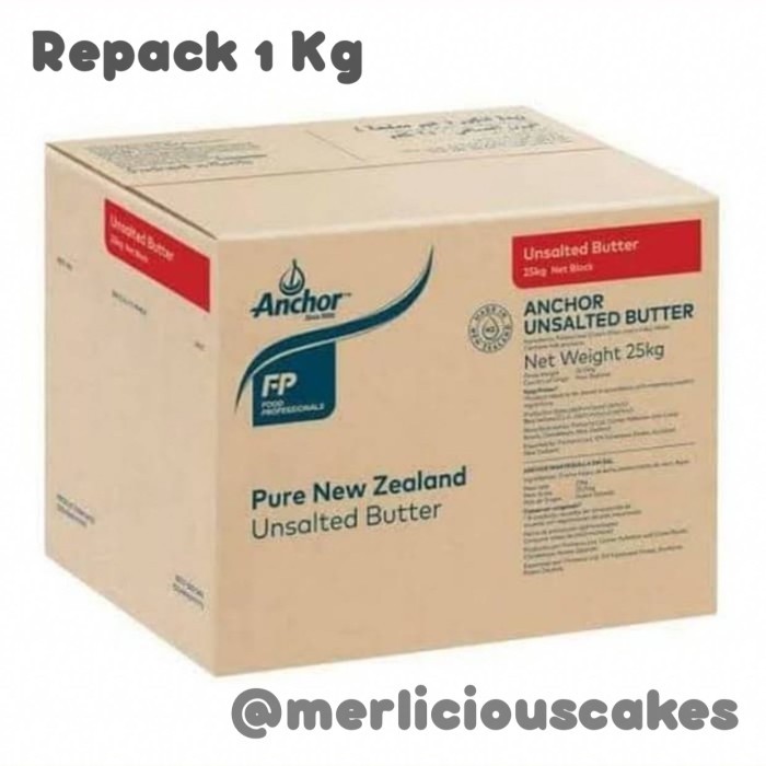 

[[PROMO]] INSTANT COURIER ONLY Anchor Unsalted Butter 1 Kg Repack