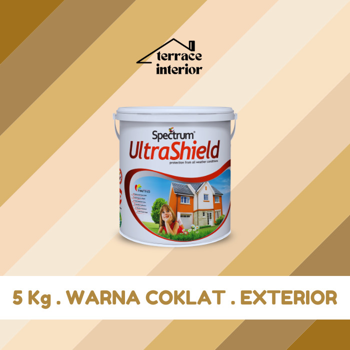 Cat Tembok Spectrum Ultrashield Warna Cokelat 5 Kg