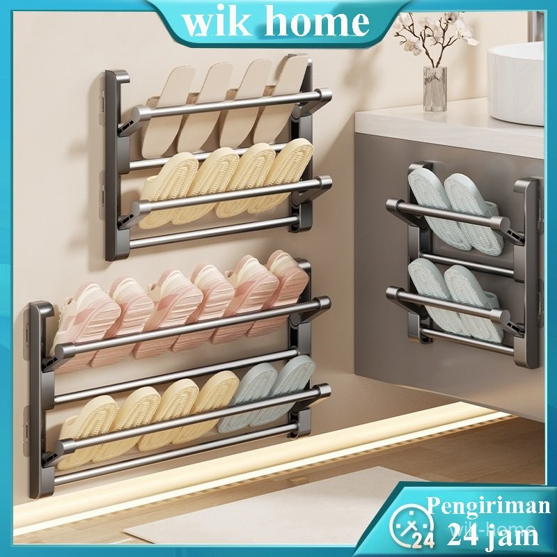 [COD]Rak Sepatu Gantung Susun Shoe Rack Holder Tempat Sandal Panci Dapur Dinding Belakang Pintu Mini