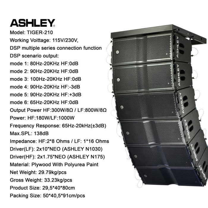 Line Array Ashley Tiger 210-LA ( Active )
