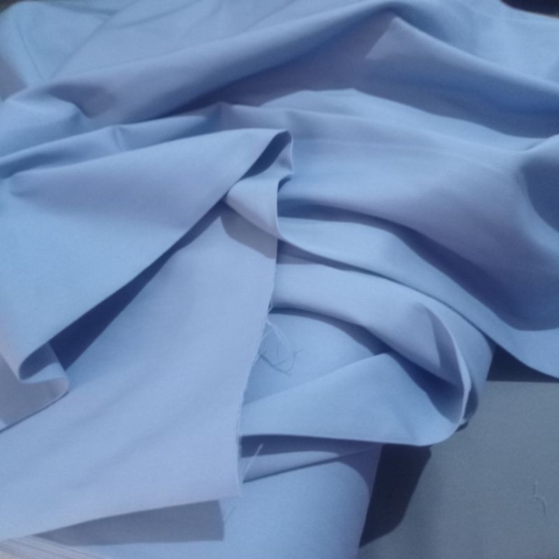 Japan drill suka suka warna biru cerah,biru langit,setelan pdl,pdh atasan pria wanita