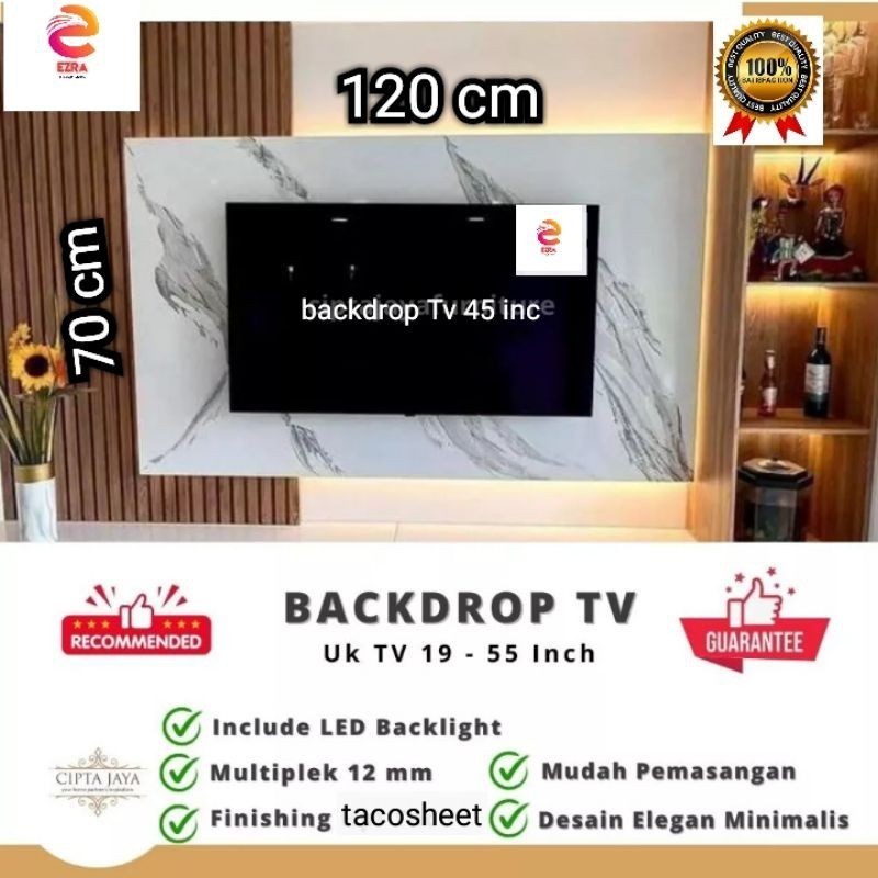 Backdrop tv LED digital tv  minimalis lampu LED
