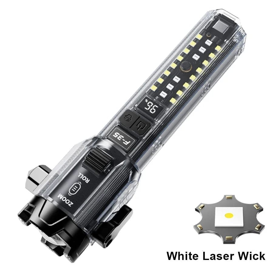 Senter Led Super Terang / Senter Camping / Senter Multifungsi Pemecah Kaca