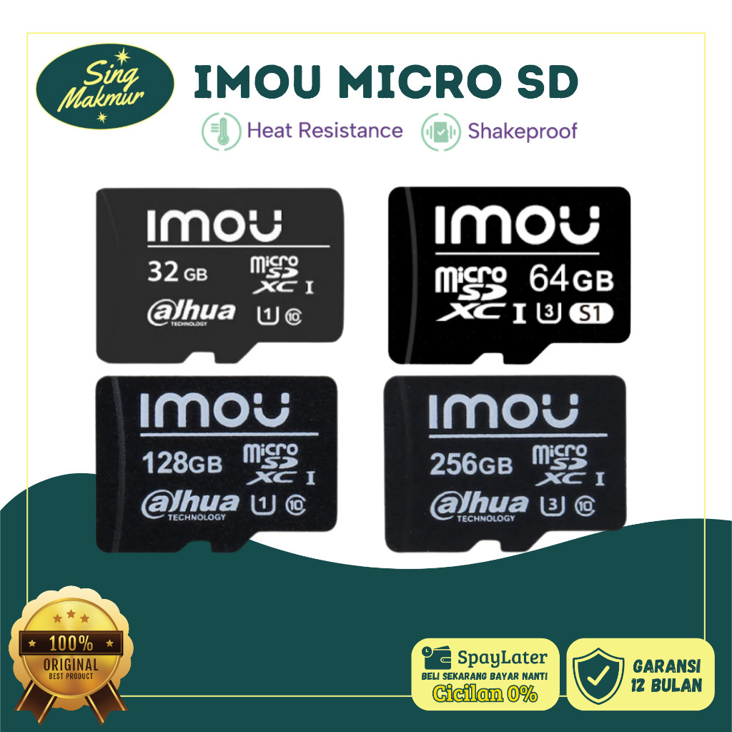 IMOU MicroSD | Micro SD HP | Micro SD CCTV | Kartu Memori | Memory Card Class 10