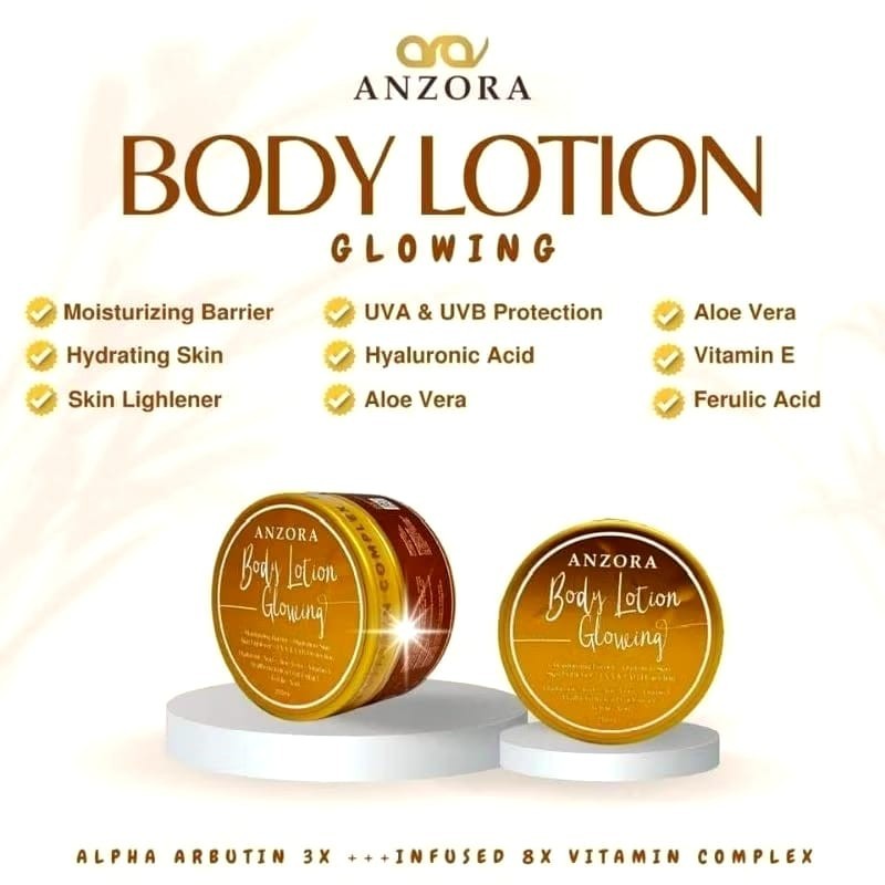 Body Lotion Anzora Glowing Siang Malam/Lotion Anzora