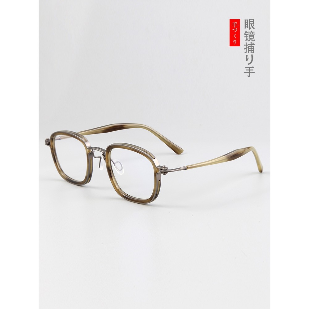 Karya designer merk trendi Jepang,Bingkai Kacamata Retro,Bingkai Bulat Buatan tangan yang dipersonal