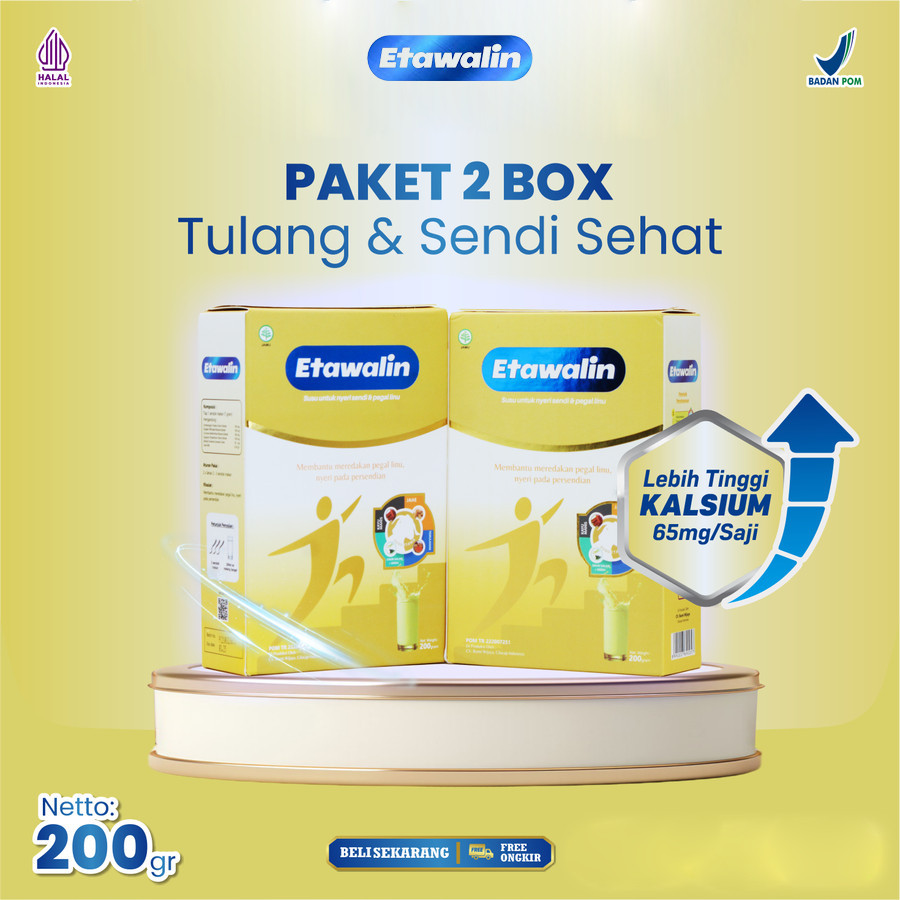 

2 Box Etawalin : Susu Kambing Kalsium Atasi Nyeri Sendi - Asam Urat - Kebas & Kesemutan 200gr