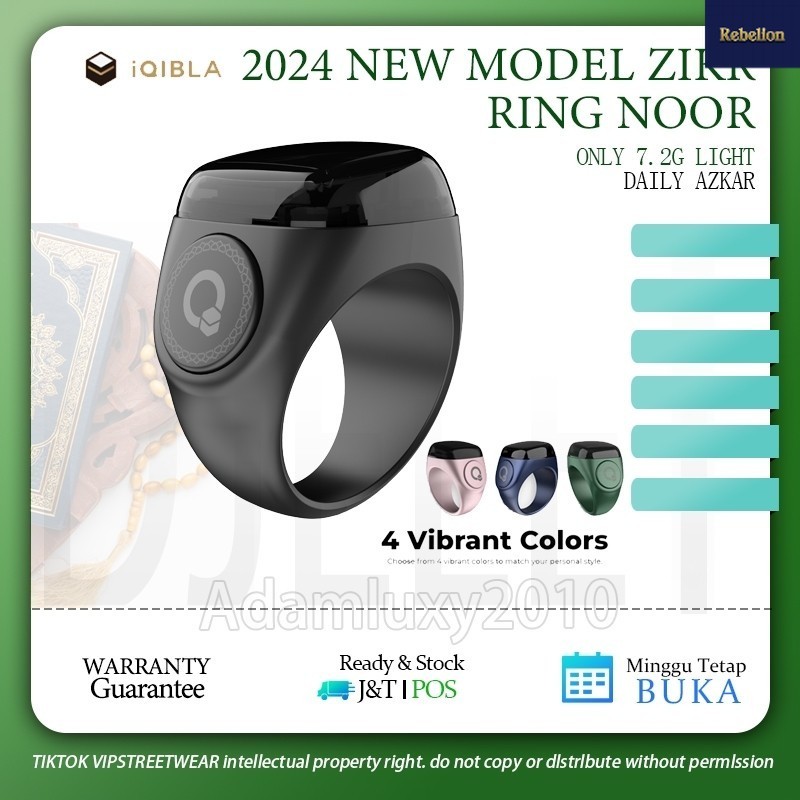 iQibla Zikr Smart Ring NOOR N01 Cincin Tasbih Muslim Digital  tasbish new version