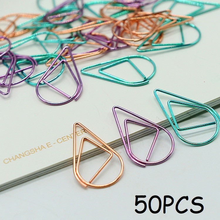 

50PCS Fancy Paperclips Cute Clip Organizers Stylish Metal Clips for Notes Diaries and Office Use HXZ03