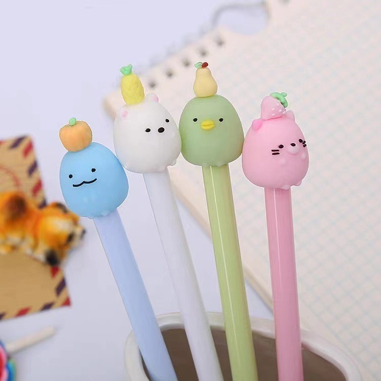 

LPL Pena Tinta Hitam Karakter Hewan Lucu Model Animal Buah Pen Ujung Lancip Karakter Murah