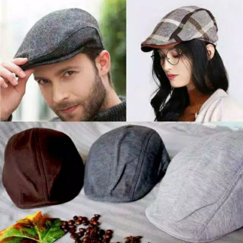 TOPI PRIA WANITA DEWASA TERBARU MOTIF POLOS MODEL KODOK BAHAN COTTON BERKUALITAS  FASHION HAT SENIMA