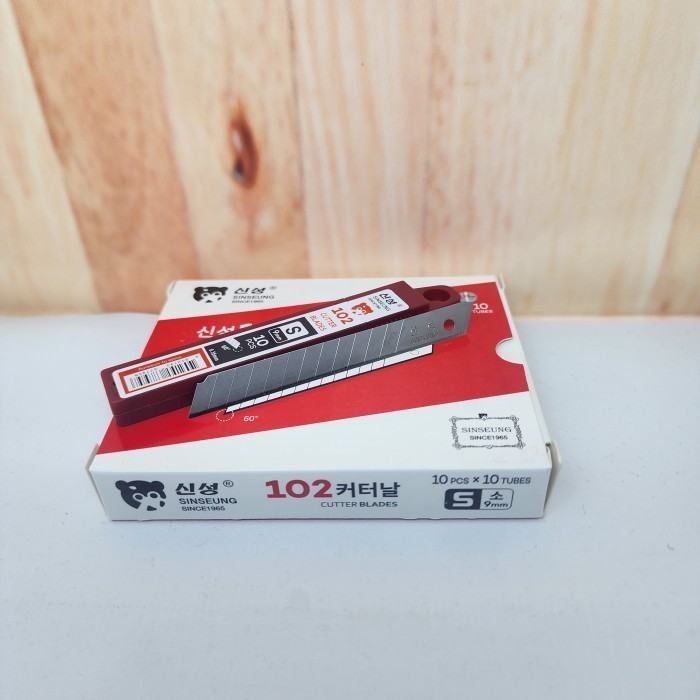 

SINSEUNG S102 Refill Isi Pisau kecil 9 mm (10 pcs per tube) Cutter Blade 9mm