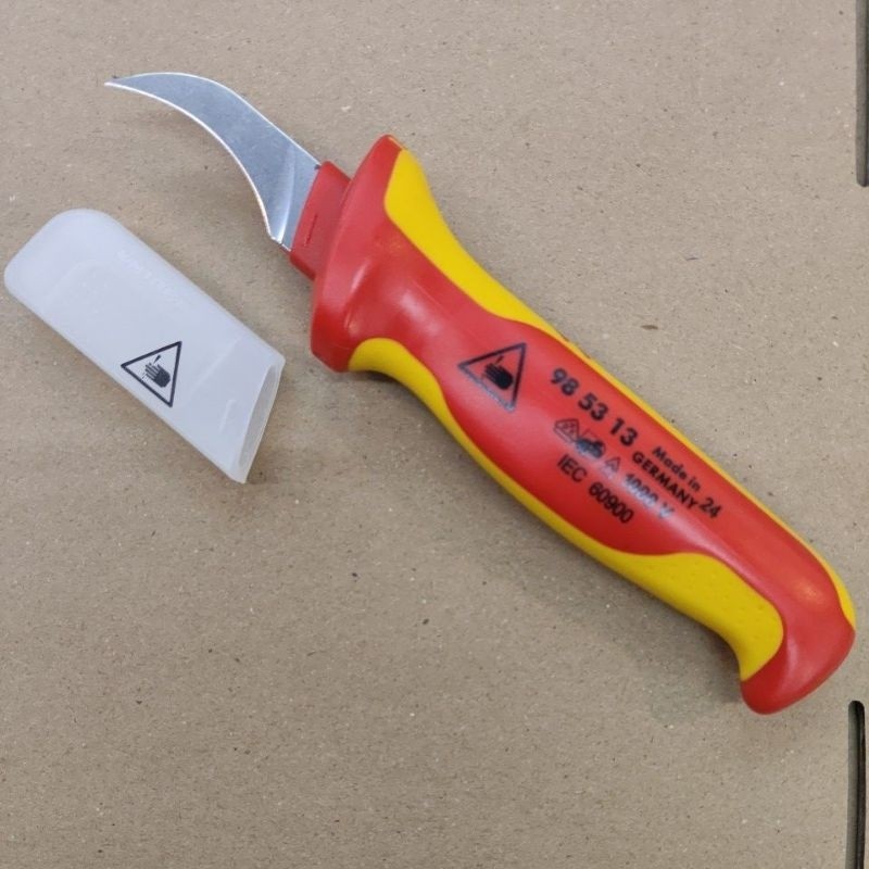 

KNIPEX 98 53 13 Pisau Cutter Kupas Kabel Listrik VDE Stripping Knifes