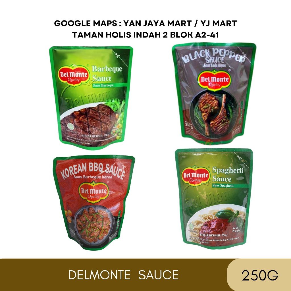 

Del monte/delmonte Sauce/Saus Penyedap Rasa 250g [Barbeque/Korean Barbeque/Spaghetti/Black Paper]
