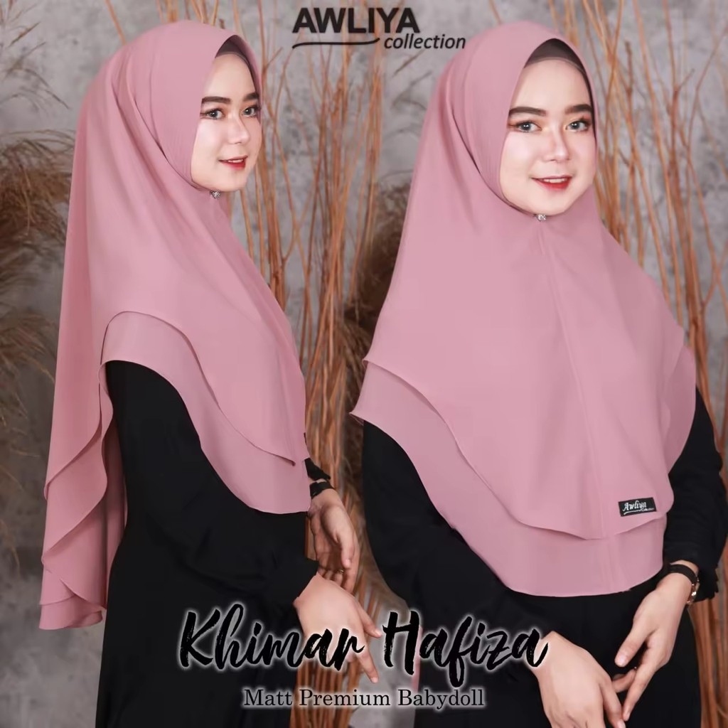 MUTIARA CAHAYA KERUDUNG - HIJAB KHIMAR SYAR'I PINGUIN 2 LAYER OVAL POLOS BAHAN CERUTI PED SOFT/KHIMA
