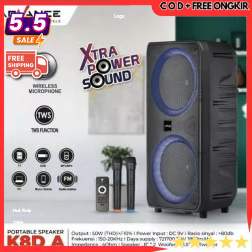Speaker Advance K8DA K6D K8B K8D PORTABLE BLUETOOTH SUARA MANTAP - K6D