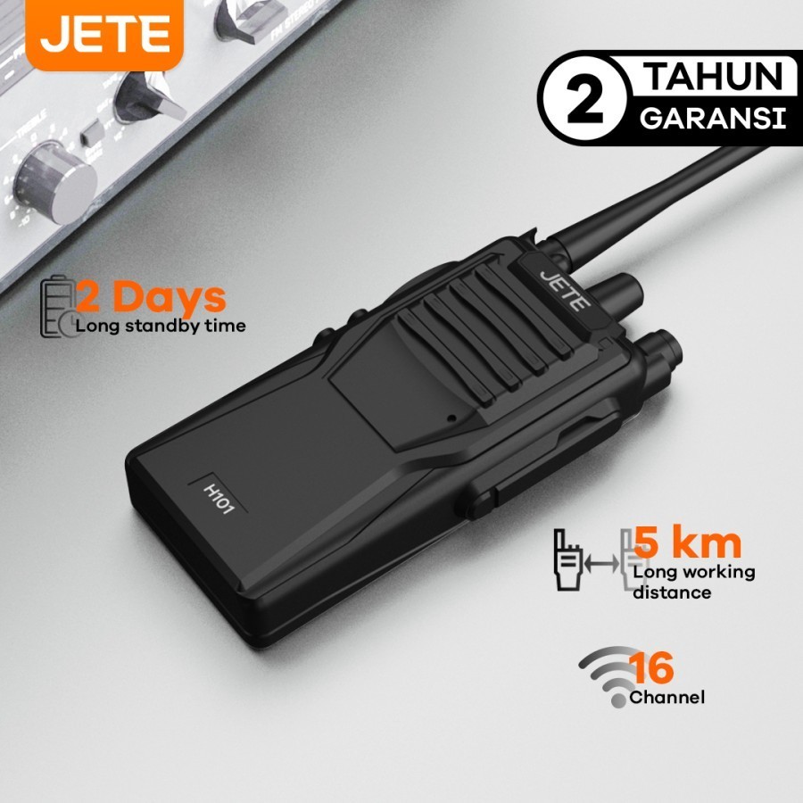 JETE HT H101 Handy Talky 16 Channel Jarak 5km - Garansi 2 Tahun