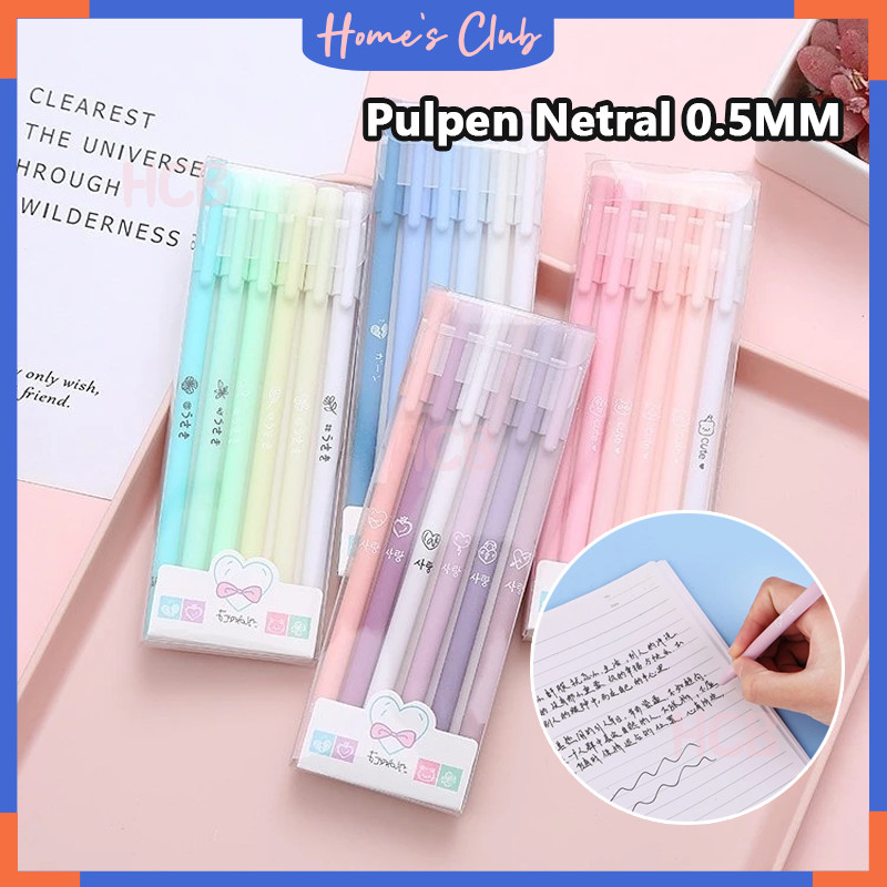 

Pulpen Netral 0.5MM Pulpen Tabung Jarum Warna Hitam Alat Tulis Sekolah