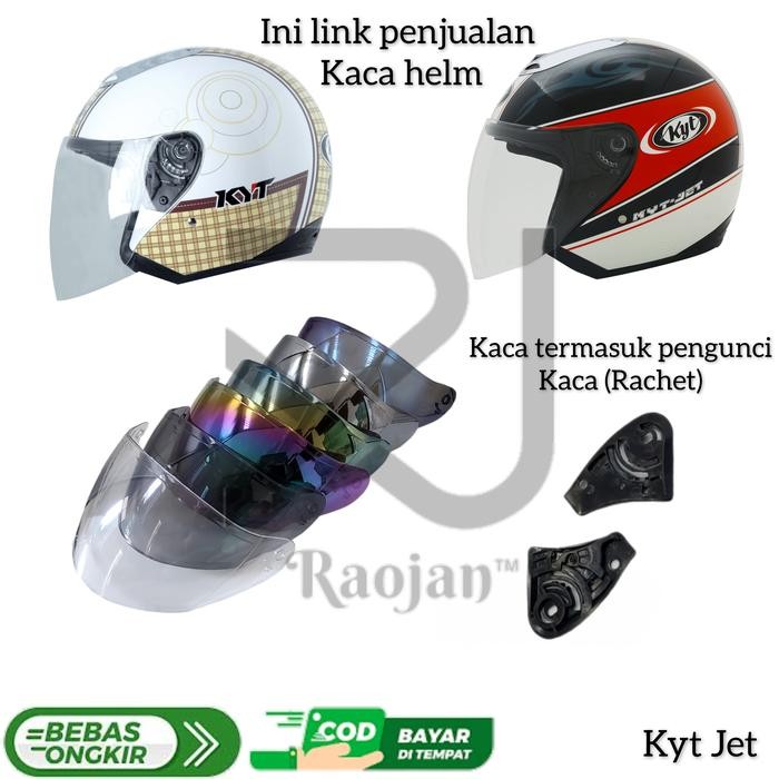 Kaca helm Kyt Jet Visor helm Kyt Jet Rachet