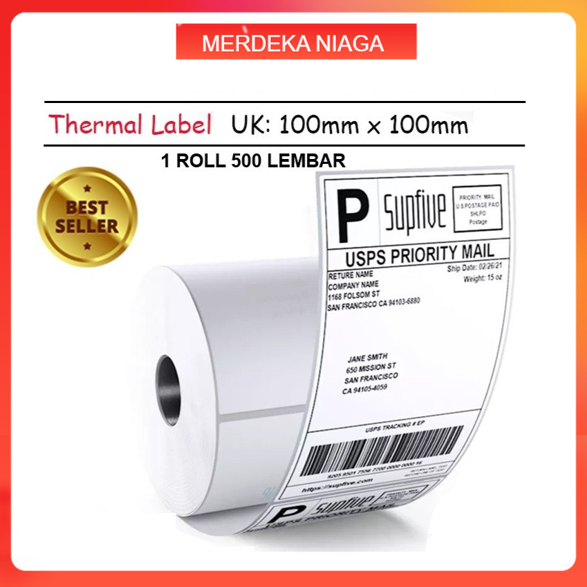 

LABEL THERMAL STIKER 100x100 mm Isi 500 Pcs STICKER DIRECT THERMAL 100x100 Isi 500 Pcs | Kertas Termal
