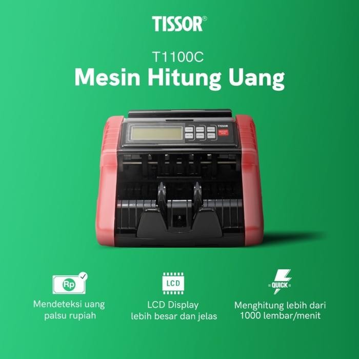 

Tissor T1100C Mesin Penghitung Uang - Alat Hitung Uang Money Counter - 1 unit T1100C