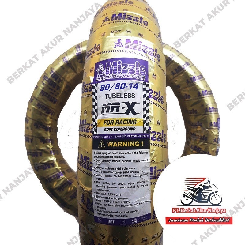 Mizzle MR-X 90/80-14 Ban MR X Soft Compound Tubeless