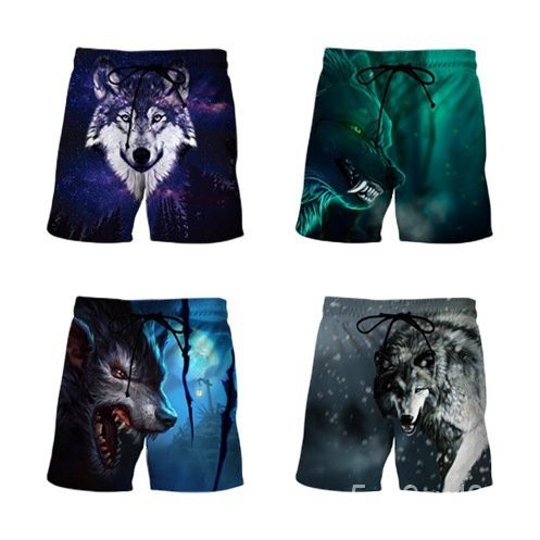 Man's Beach Shorts Animal Wolf 3d Printed Pants High Quality Swim Shorts Harajuku Shorts Men Sta