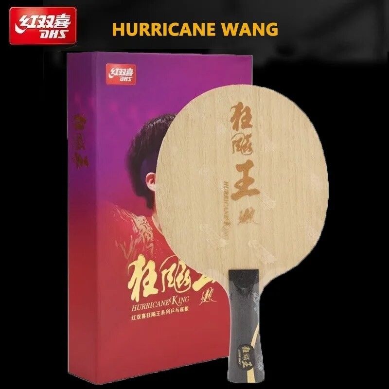 DHS Hurricane Wang Chuqin dengan struktur W968, raket tenis meja 5 kayu 2 AC ++ OFF, pisau Ping Pong